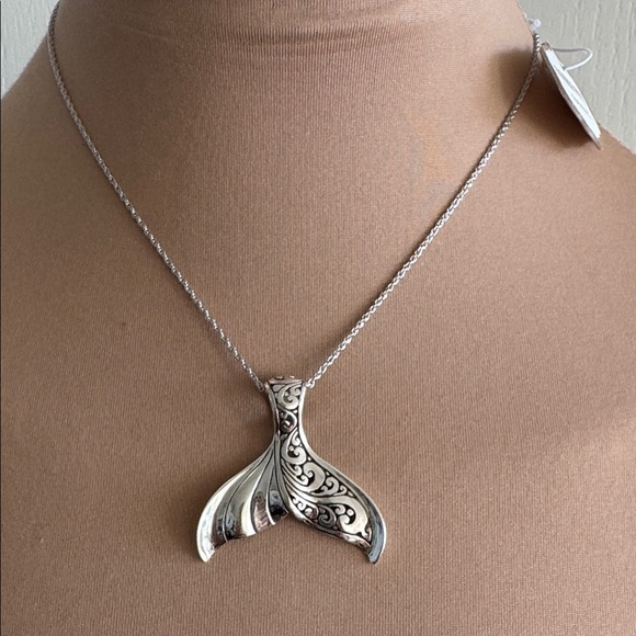 Annika Witt Sterling Silver 925 Filigree Mermaid Pendant Necklace